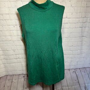 Green Turtle neck tank top size XL Croft & Barrow